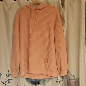 Pink Hooded Sweater Quilted New